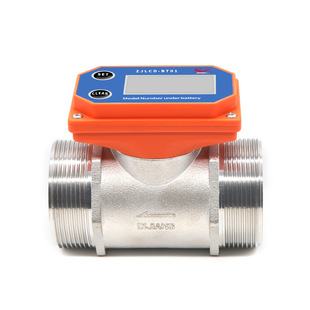 Intelligent Digital Display Industrial Flowmeter High Precision Sewage Pipeline Water Flow Sensor Liquid Meter Stainless Steel