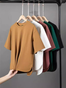 Factory direct men's short sleeve T-shirt summer trend loose half sleeve fashion brand all-match youth T-shirt drape