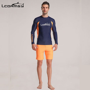 Swimwear Men's Professional Five-point Anti-embarrassment plus size Swimming Trunks Equipment Sunscreen Hot Spring Full Body Men's Swimwear suit