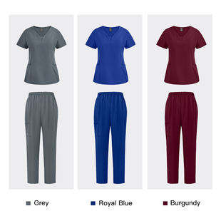 Nianqing Hand-washing Clothes Medical Work Clothes suit Doctor Nurse Clothes Casual Loose Plus Size Uniform Multi-color Optional