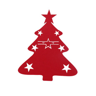 Cross-border hot sale New Party decoration Christmas tree piece felt Christmas tree knife and fork set knife and fork bag small gift wholesale