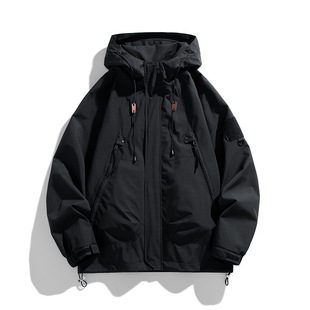 Cross-border American Style Rush Clothes Spring Trendy Brand Outdoor Loose Tooling Windproof Waterproof Couple Mountaineering Suit Jacket Coat