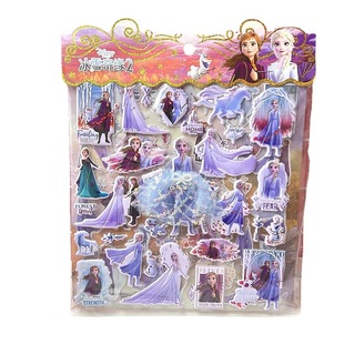 Children's Princess Dress-up Stickers Girls Dress-up Stereo Cartoon Bubble Paste