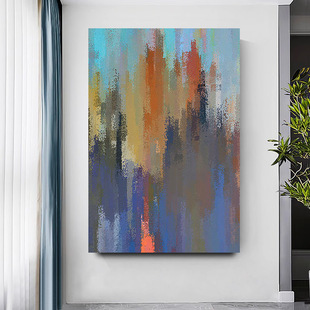 Pure hand-painted oil painting [staggered room] simple modern living room porch hotel shopping mall restaurant abstract three-dimensional hanging painting