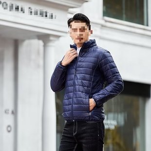 Men's Cotton-padded Jacket Thin Cotton-padded Jacket Korean New Style Vertical Collar Jacket Simple Cotton-padded Coat Winter Men's Casual Jacket for Men