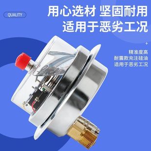 YNXC100ZT Axial Magnetic Auxiliary Shock Resistant Electric Contact Pressure Gauge 25/40MPa Oil Pressure Hydraulic Gauge Vacuum Gauge