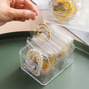 Толстый мешок ziplock ювелирных изделий из ПВХ прозрачный пылезащитный мешок для хранения серьги ожерелье кольцо ювелирные изделия антиокислительный герметичный мешок