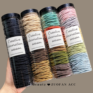 Barrel 100 ~ basic seamless hair ring thread non-slip head rope high ponytail hair rope does not hurt hair bands