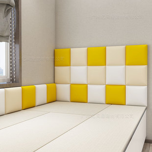 Ingot Bedside Tatami Anti-collision Soft Bag Wall Sticking Cushion Children's Room Baby Baby Wall Wall Kang Winding