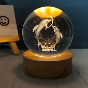 Crystal Ball Nightlight 520 Graduation Children's Birthday Gift Practical Creative for Girls Boyfriend Friends Classmates