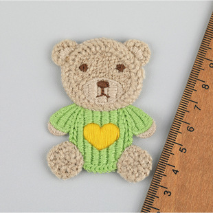 Cartoon Bear Embroidered Cloth Sticker Towel Embroidered Patch Wool Sweatshirt Scarf Bag Hair Accessories Mobile Phone Case Decorative Sticker
