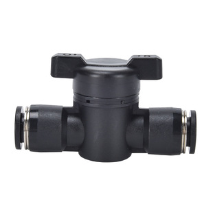 Plastic switch valve BUC6mm quick plug air pipe connector manual BTC8mm ball valve hand valve hose switch valve