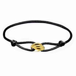 Stainless Steel Three-color Classic Sansheng III Ring Hand Rope Fashion Simple Advanced Sense Classic Cross-border Explosions Tide