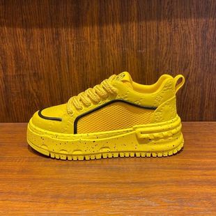 Summer New Fashion Trendy Brand Board Shoes Mesh Surface Breathable Torre Trendy Shoes Internet Celebrity Thick Sole Increased Sports Casual Men's Shoes