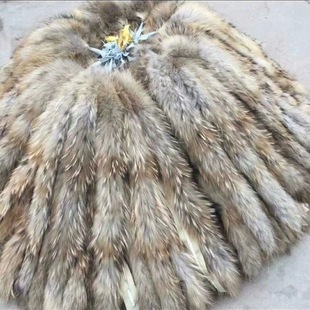 Customized Raccoon Fur Imitation Goose Hat Strip Cuffs Children's Clothing down Jacket Cotton Clothing Woolen Shoe Mouth Clothing Accessories