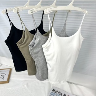 New Naked Sense Cotton Camisole Women's Comfortable Outer Wear Inner Slim-fit Slimming Thin Back Hollow Base Beauty Back
