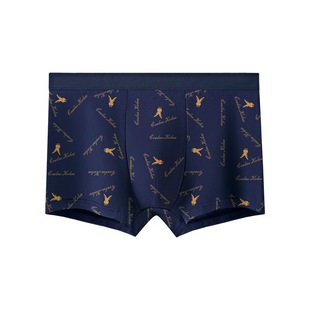 Wholesale Men's Underwear Boxers Pure Cotton Mid Waist Antibacterial Boxer Briefs Men Shorts Pants Support Dropshipping