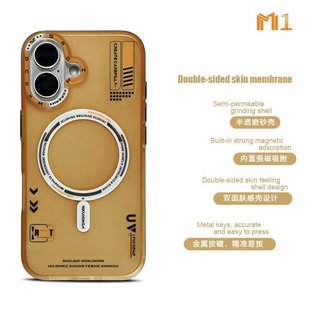 Suitable for iPhone15Promax mobile phone case high-grade fashion brand Apple 16Pro matte skin feeling magnetic suction protective cover