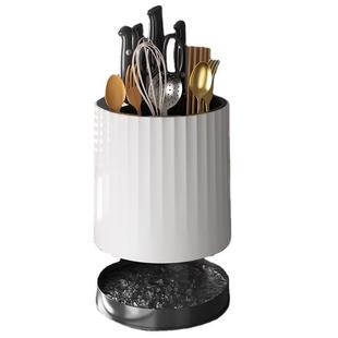 Kitchen 360-degree rotating multifunctional knife holder household restaurant chopsticks tube knife spoon holder net red burst sale