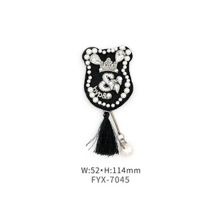 Manufacturer's new beaded crystal embroidery tassel shield accessories epaulet clothing accessories DIY decorations