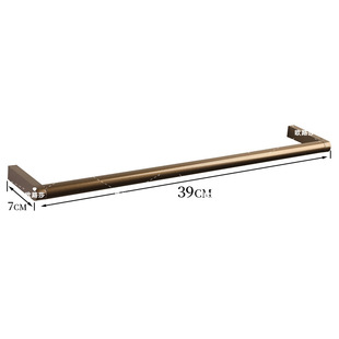 All Seasons Hotel 5.0 Same Style Stainless Steel Bathroom Hardware Towel Rack Single Pole Towel Bar Coffee Color