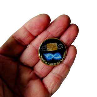 Cross-border e-commerce sub-ink stone Shungite energy chip radiation-proof silicone solar energy mobile phone stickers