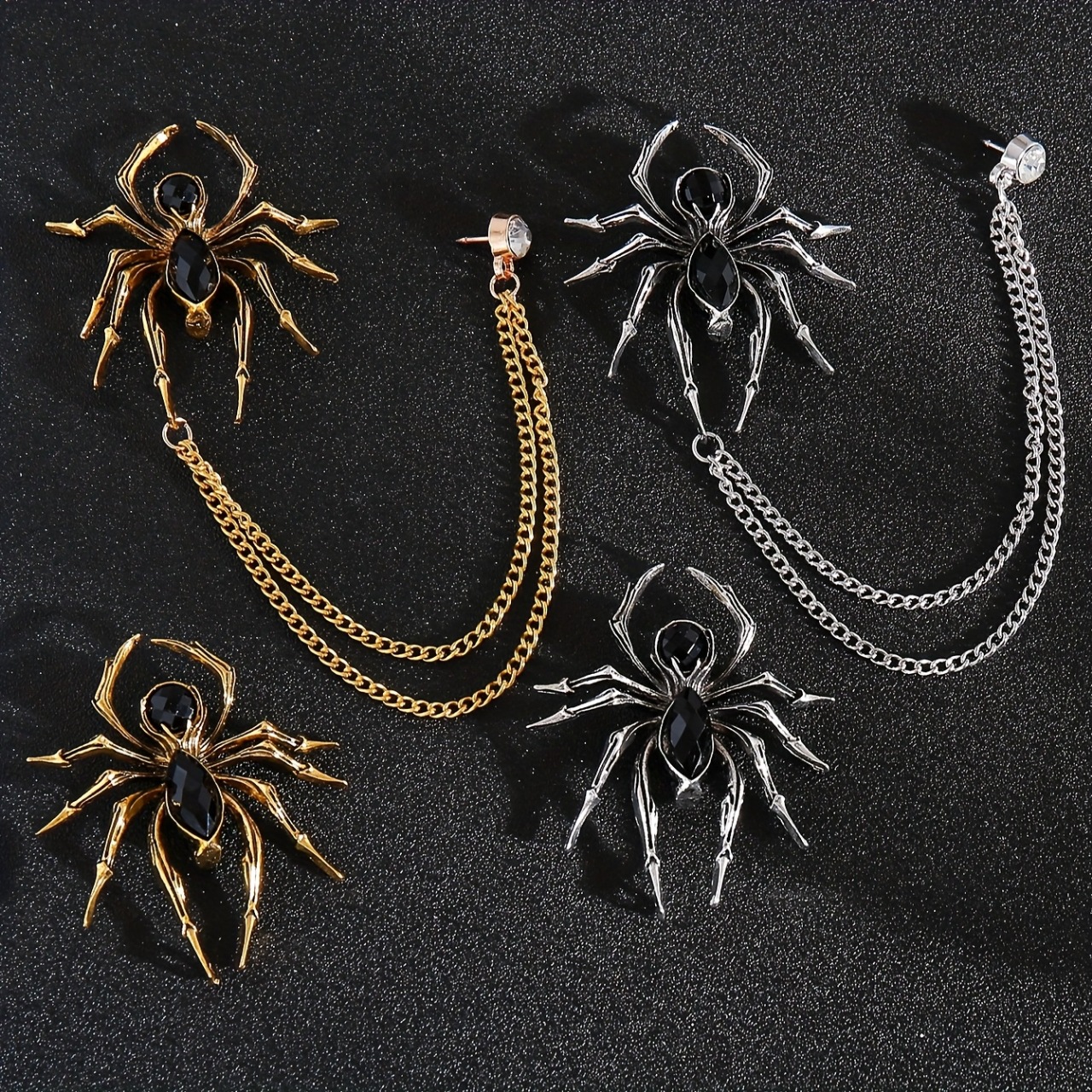 New Men's Personalized Spider Suit Accessories Brooch European and American Fashion Versatile Animal Shape Niche