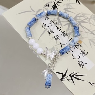 2024 Explosions Chinese Bamboo Bracelet Women's Antique Butterfly Niche Design Sweet All-match Couple Student Bracelet