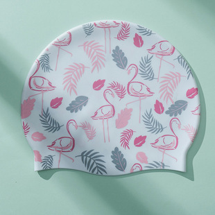 Silicone Swimming Cap Adult Universal Extra Large Thickened Waterproof Ear Protection Comfortable Fashion Printed Swimming Cap