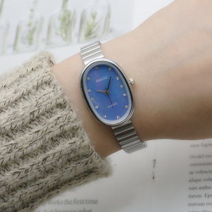 Shell face Oval small plate bamboo joint strap girls' watch student mesh strap watch boys' watch Mori quartz watch
