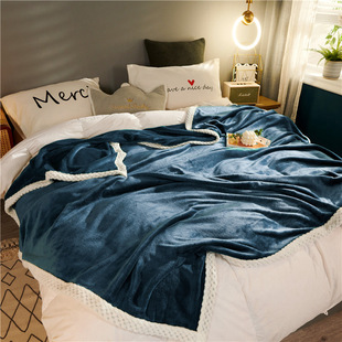 New thickened double-sided milk velvet blanket office nap blanket student dormitory blanket wholesale