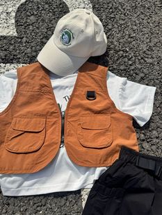 Sweet and Sour Boys and Girls Outdoor Casual Vest 25 Summer New Vest Vest Children's Work Outdoor Casual Vest