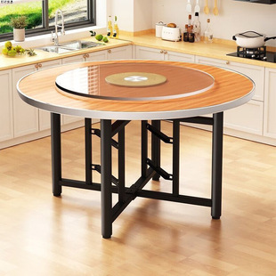 Thickened Big Round Table Solid Wood Big Round Table Glass Turntable Dining Table Dining Room Dining Table Country Banquet Dining Table Hotel