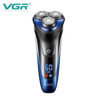 VGR трансграничная Новая мужская бритва IPX6, промытая электрическая умная плавающая бритва с тремя головками оптом 387