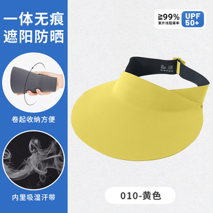 Summer Face Showing Small Sun Protection Air Top Hat Outdoor Foldable Incognito Sun Hat Big Head Wai Double-Sided Ice Silk Sun Hat