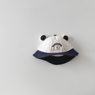 One Pan Baby Hat 2025 Spring New Ins Cartoon Bunny Boys and Girls Baby Fisherman Hat Princess Basin Hat