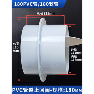 Bathroom Bathroom Heater Exhaust Fan Check Valve Round Pipe Check Valve Pvc One-Way Valve Flue 110 75 160