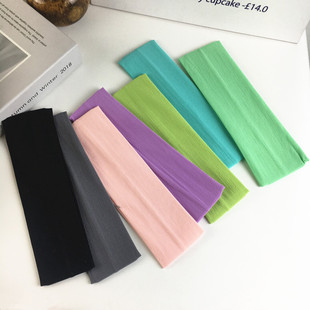 Multi-Color Thin Pure Color Headband Spring and Summer Men's and Women's Trendyy Sports Yoga Street Dance Running and Cycling Headband Accessories