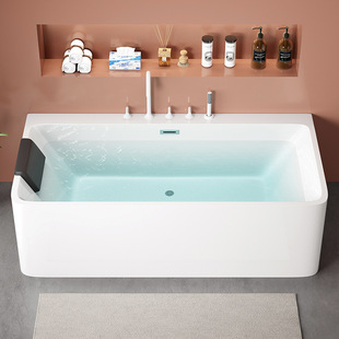 Japanese Bathtub Independent Household Small Apartment Deep Soaking Hotel Seamless Bathtub Fans