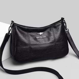 Cross-border Genuine Leather Women's Bag 2023 New Arrival Fashionable All-match Middle-aged Mother's Bag High-end Shoulder Crossbody Bag Large Capacity