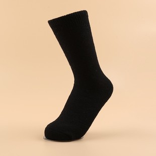 Winter Super Thick Wool Socks Men's and Women's Warm Wool Socks Thickened fleece-lined Towel Socks Solid Color Wool