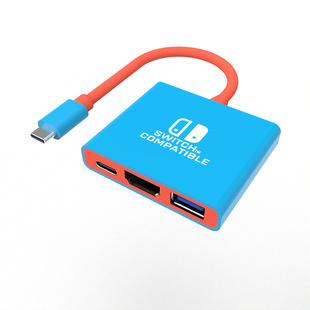 Switch HUB docking station TYPE to HDMI three-in-one docking station 4K screen projection and display adapter hub