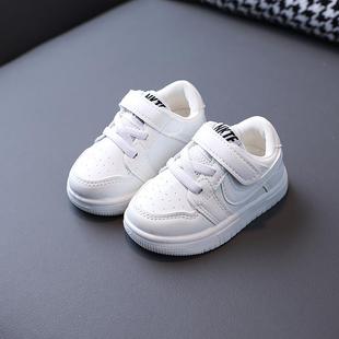 Children's Sports Shoes Boys and Girls Board Shoes 2023 Spring and Autumn Korean Style Boys' Baby Board Shoes White Shoes Toddler Shoes
