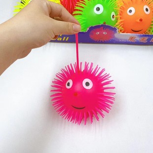 Children's luminous toy large fur ball hedgehog fur ball flash vent ball night market stall manufacturers wholesale