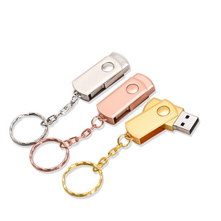 Mini Color Rotatable USB High Speed Real Capacity U Disk Free Key Chain U Disk Business Gift 64GB