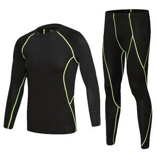 [SANXI factory shop] children's basketball football training fleece-lined warm bottoming tights suit