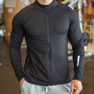 [Explosive Same Style] Fall Couple's Vertical Collar Quick-drying Sports Long-sleeved Jacket Fitness Running Training Slim Top