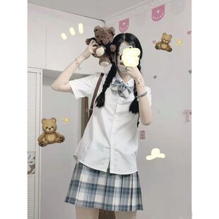 Pink JK Shirt Short-sleeved Basic Pointed Collar Corner Placket Collar Women's Japanese School Long-sleeved Spring and Summer Uniform Top