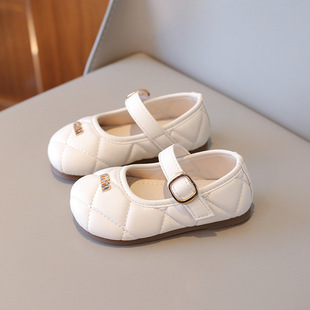 Strict Selection of Girls' Leather Shoes 2025 Early Spring New Shallow Mouth Single-layer Shoes Korean Style Fashionable All-match Soft-soled Princess Shoes for Baby Girls