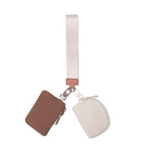 Lulu Same Style Key Case Portable Mini Coin Purse Storage Bag Simple Card Bag Complete with Three Marked
